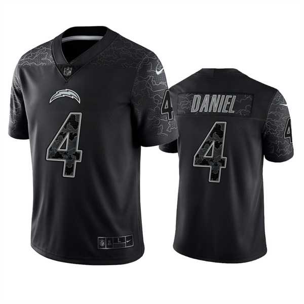 Men's Los Angeles Chargers #4 Chase Daniel Black Reflective Limited Stitched Football Jersey,We sell and wholesale Men's Los Angeles Chargers #4 Chase Daniel Black Reflective Limited Stitched Football Jersey on line form chian!
